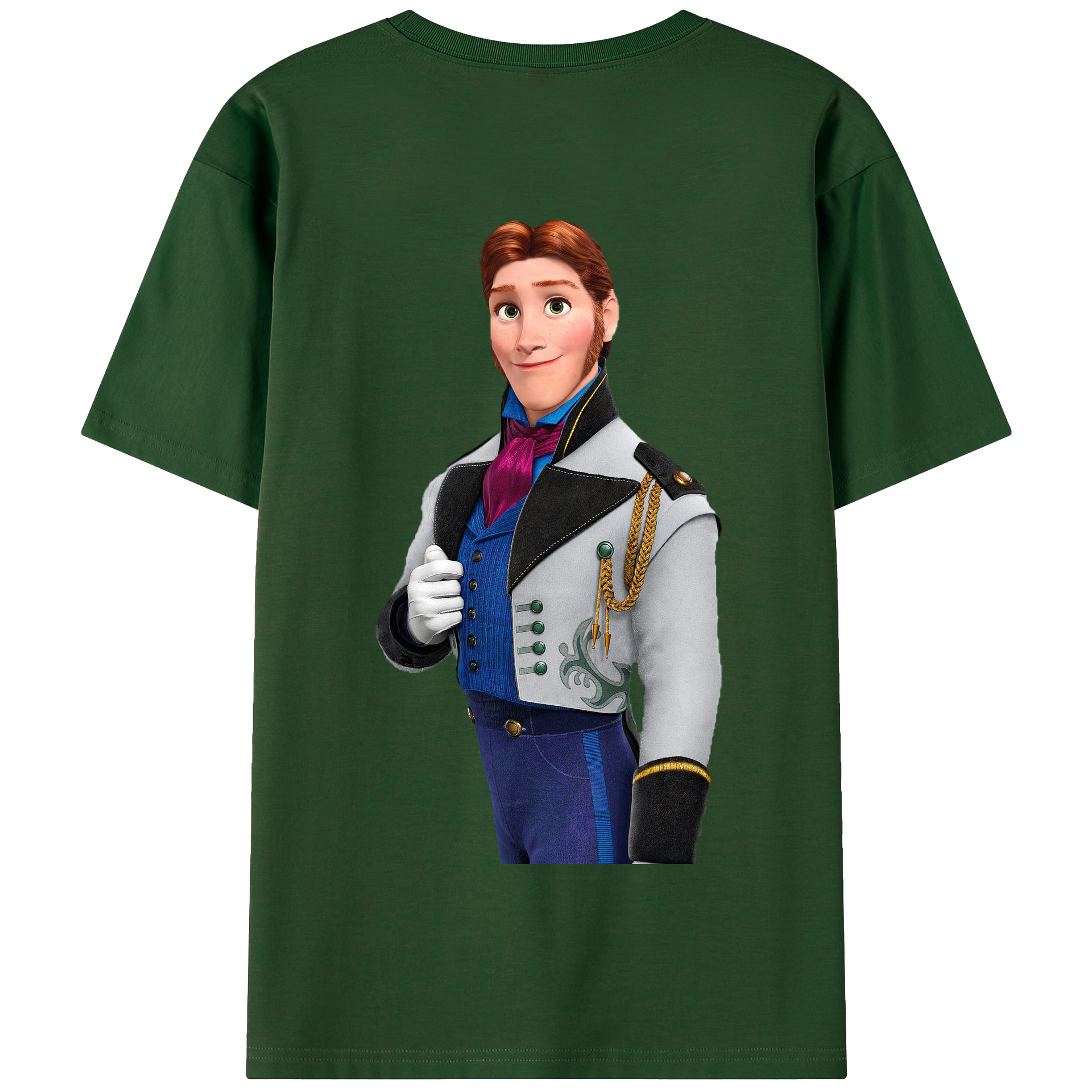 （画像用） アナと雪の女王 アンナ エルサ Frozen Anna Elsa 綿100％半袖Tシャツ（背面プリント）